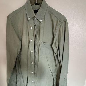 J crew green button down slim fit
